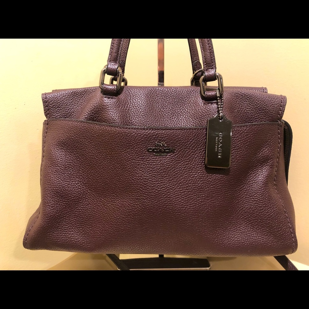 Coach satchel with crossbody strap
